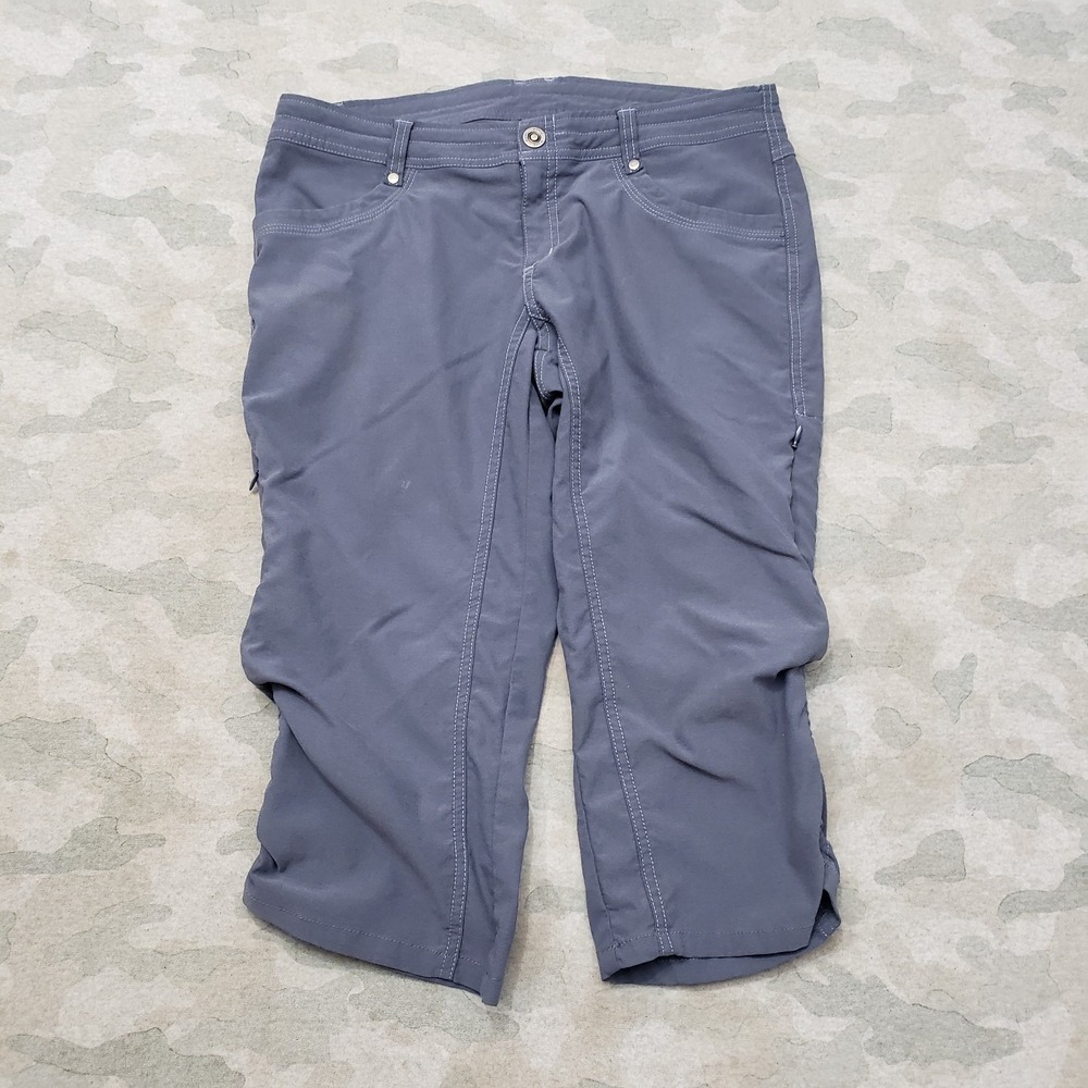 Kuhl Capri Pants Womens 32‎ Blue Pockets Outdoors Hiking Travel Camp Trail